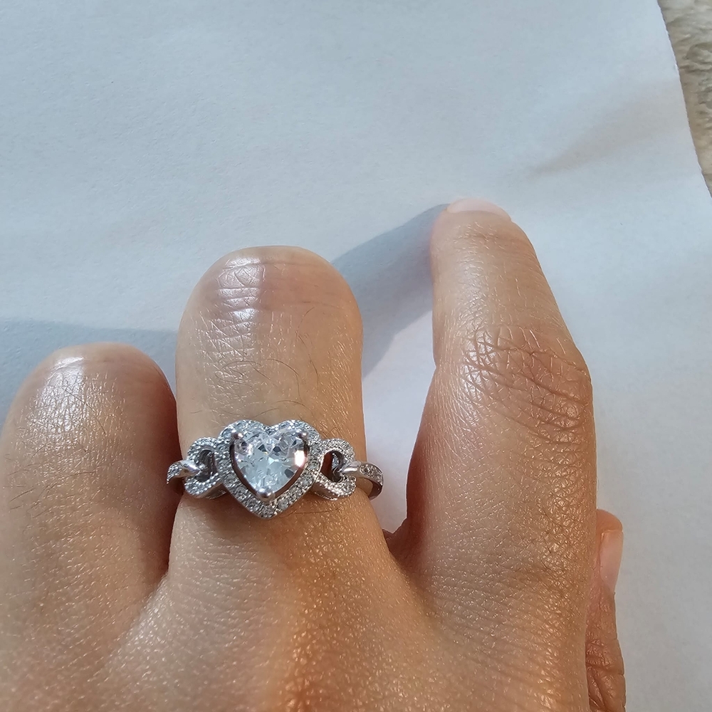 925 heart ring stamped